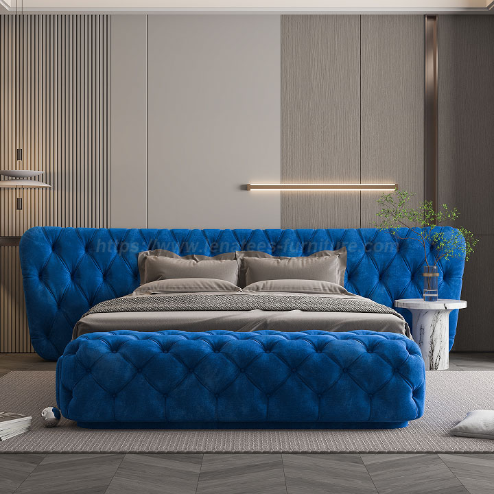 Спальня queen -size cushing Headbode Tufted Bed
